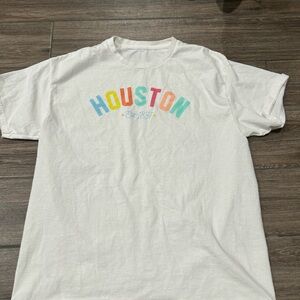 White Houston Graphic T-Shirt